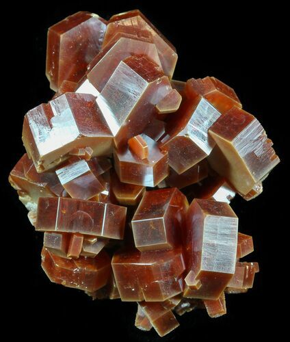 Pristine, Deep Red Vanadinite Cluster - Large Crystals #51302